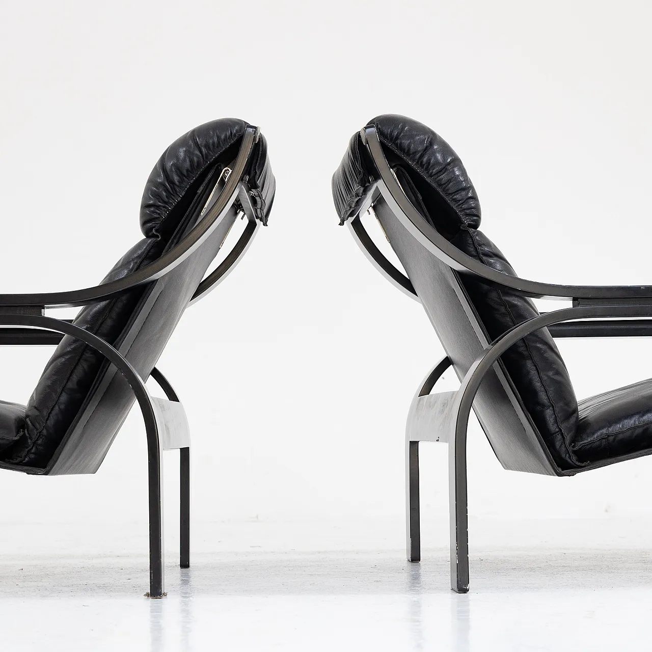 Coppia di poltrone Woodline di Marco Zanuso per Arflex, anni '60 5