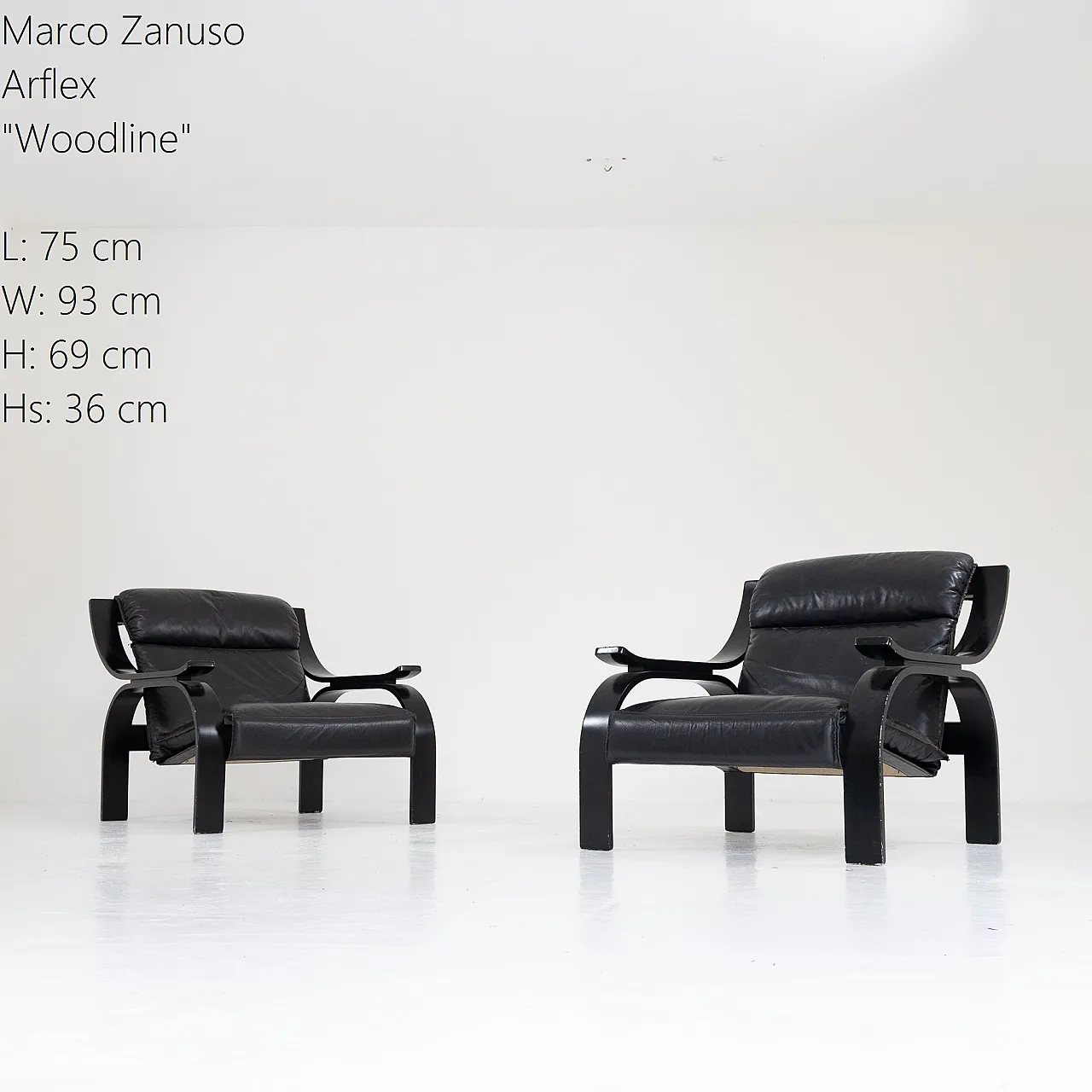 Coppia di poltrone Woodline di Marco Zanuso per Arflex, anni '60 8