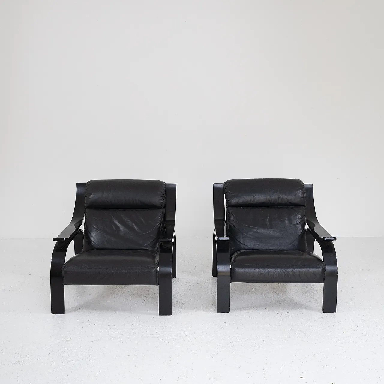 Coppia di poltrone Woodline di Marco Zanuso per Arflex, anni '60 9