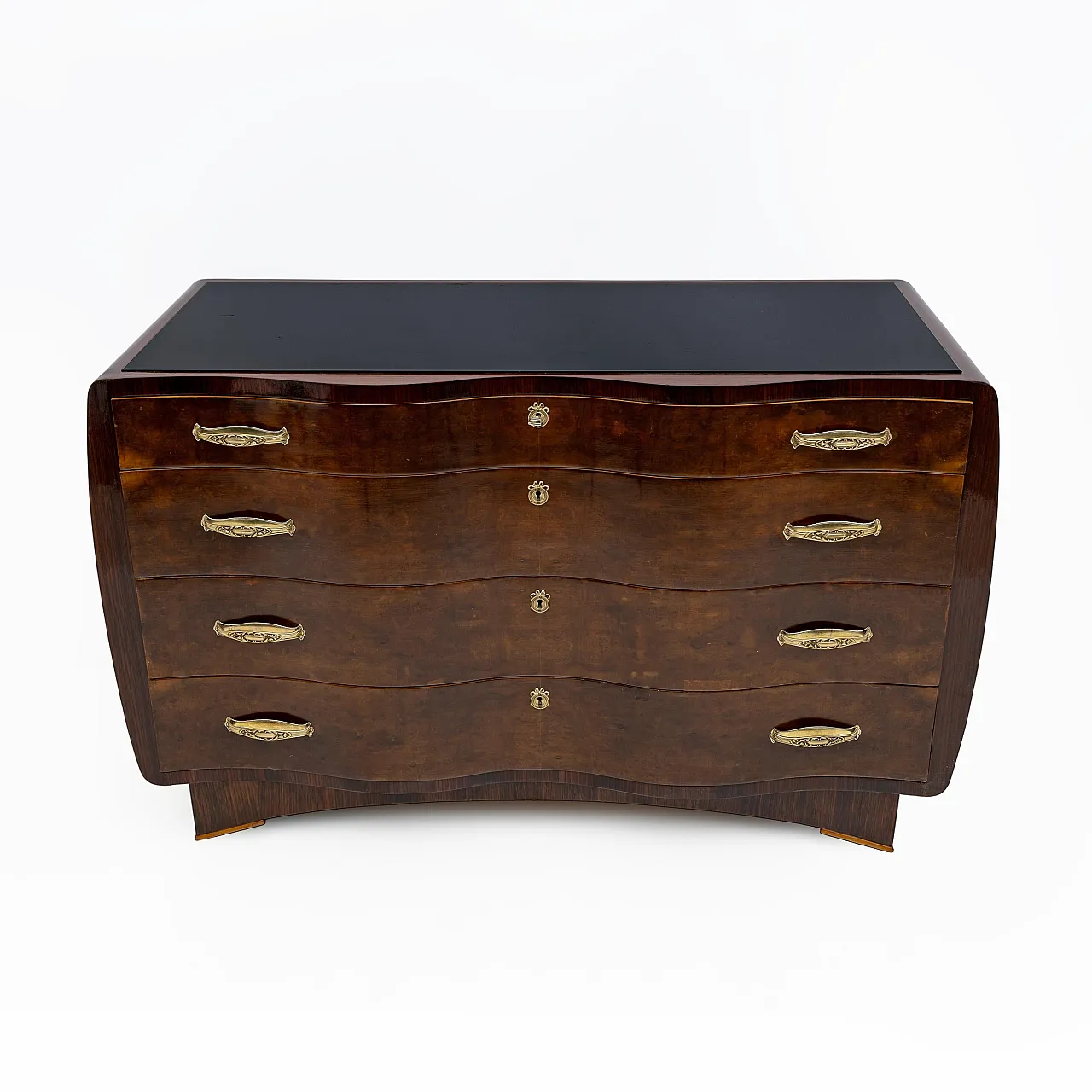 Cassettiera curvilinea in radice di Thuja in stile Art Déco, anni '30 3