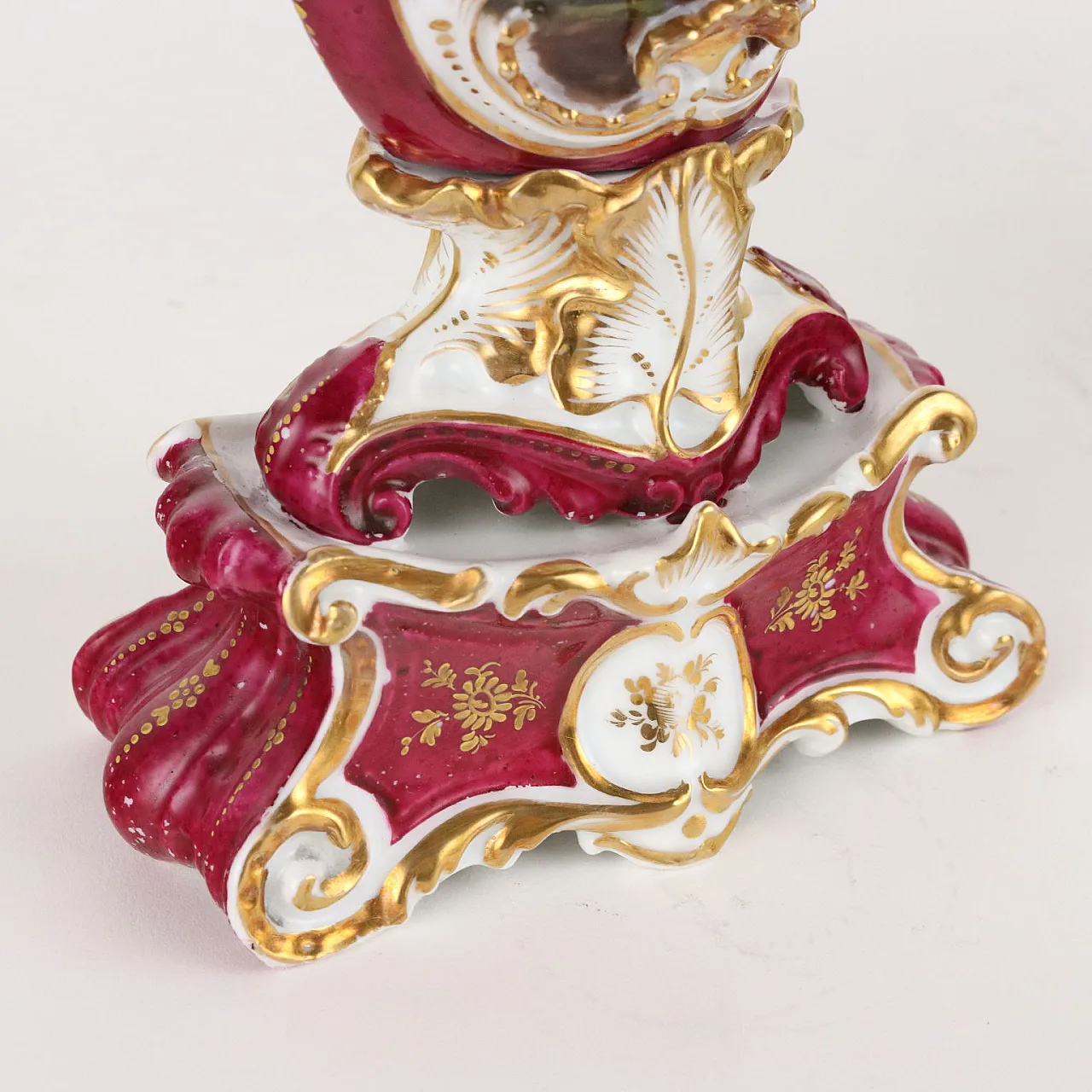 Coppia di vasi in porcellana Vecchia Parigi nello stile di Jacob Petit, '800 7