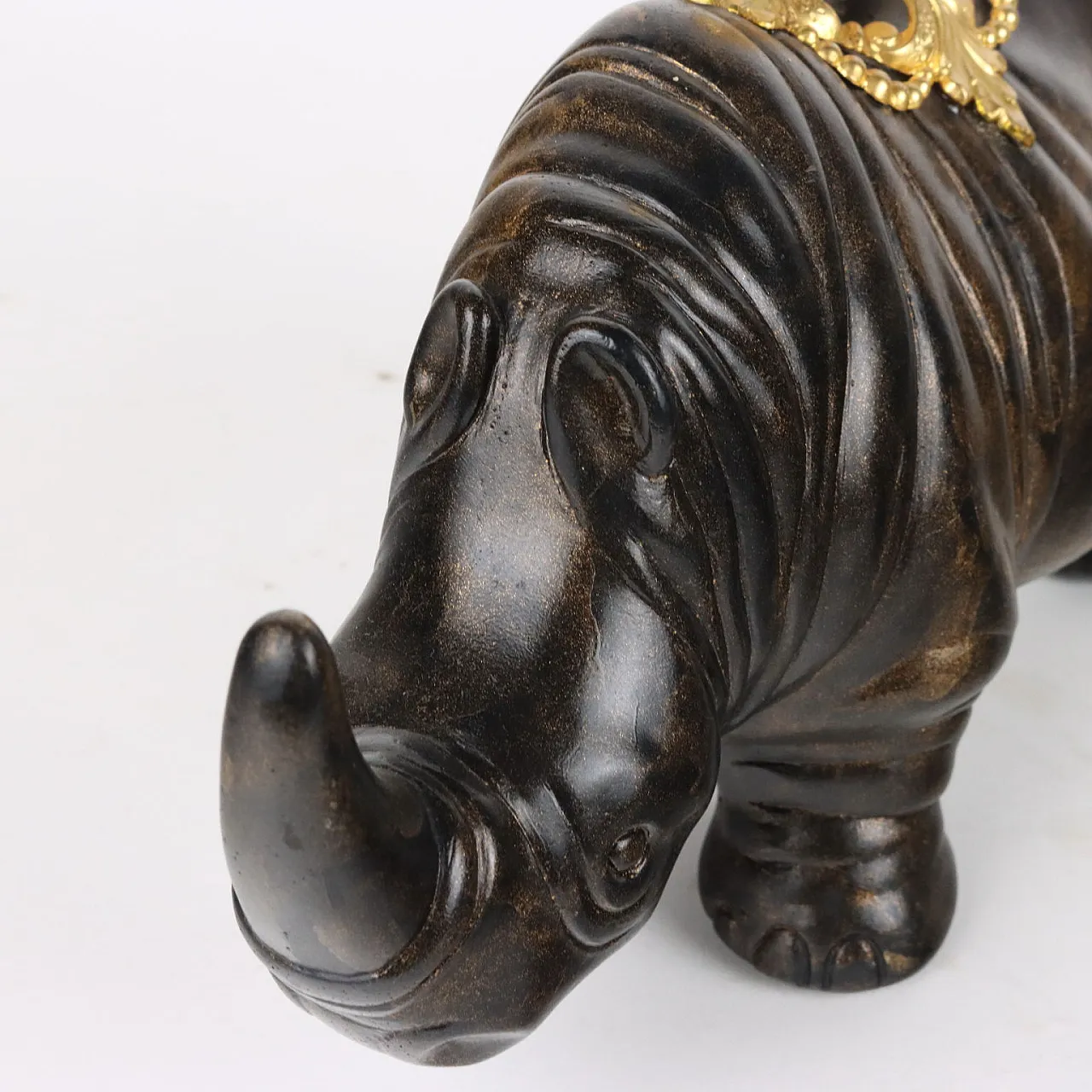 Pair of rhinoceros lamp holders by Jean-Luc Maisiere, late 19th century 7