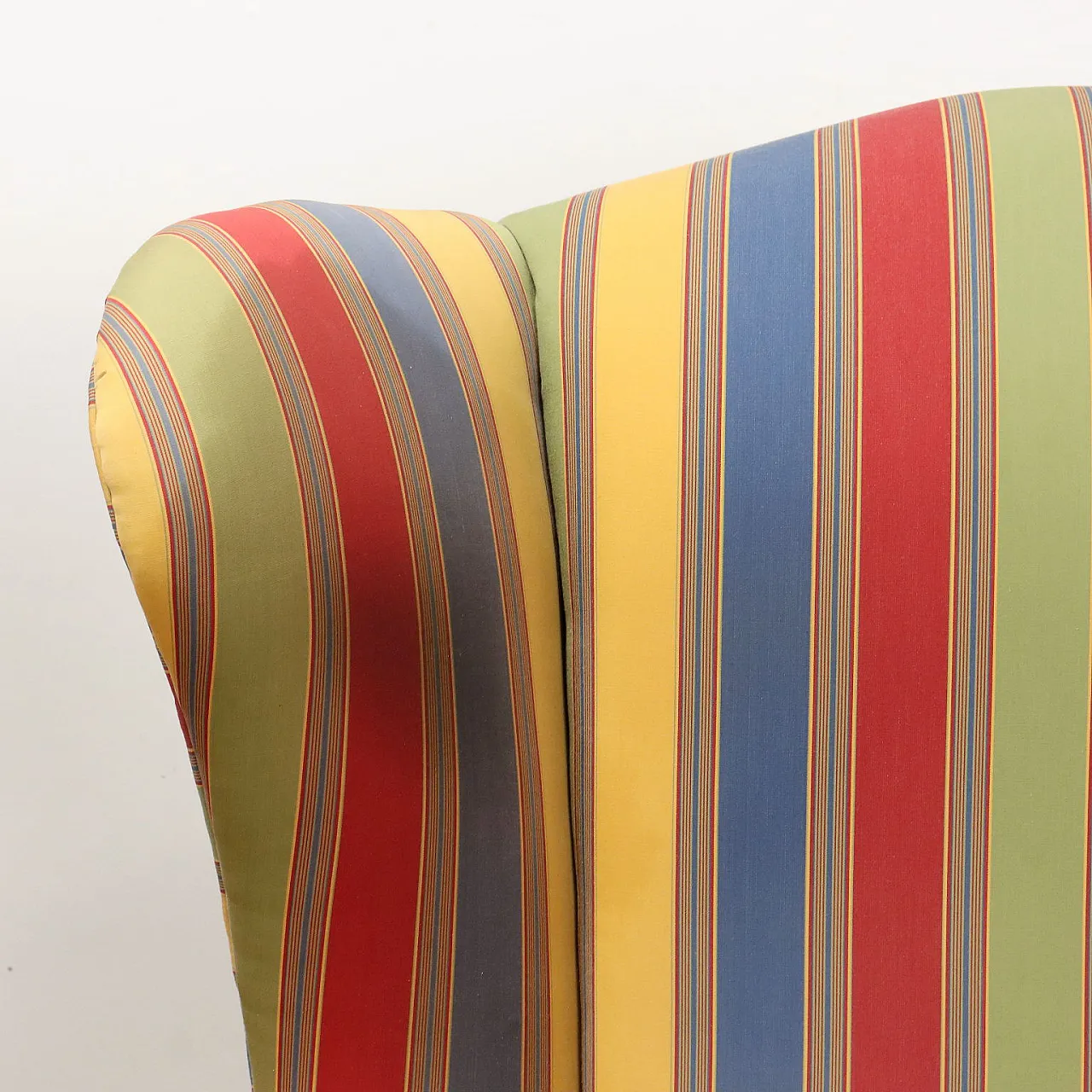 Poltrone Bergère in tessuto e legno, metà '900 5