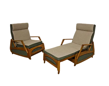 Pair of the French manufacturing armchairs 1950s
