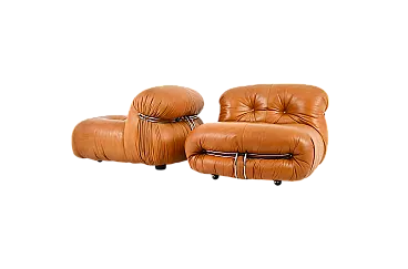 Coppia di poltrone Soriana Afra e Tobia Scarpa per Cassina, anni '70