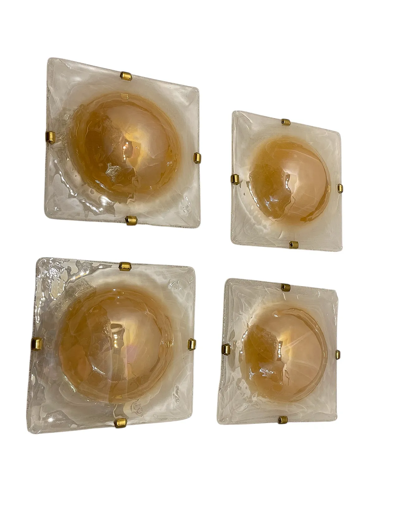 4 Murano Glass Sconces, 1980s 1