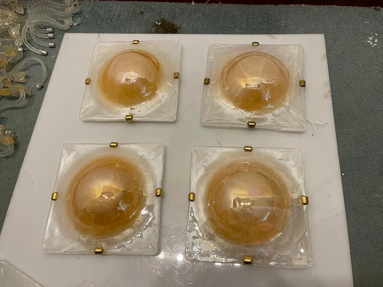 4 Murano Glass Sconces, 1980s 5