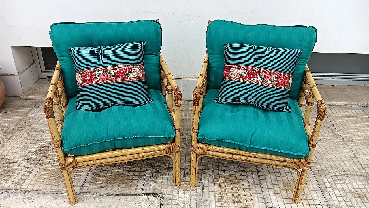 Couple of armchairs in South Southern Stiled Style, 70s 5