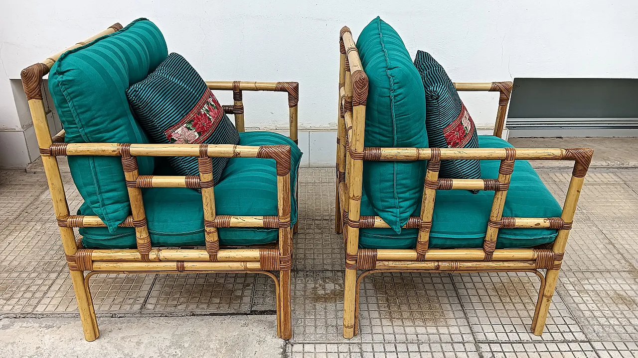 Couple of armchairs in South Southern Stiled Style, 70s 6