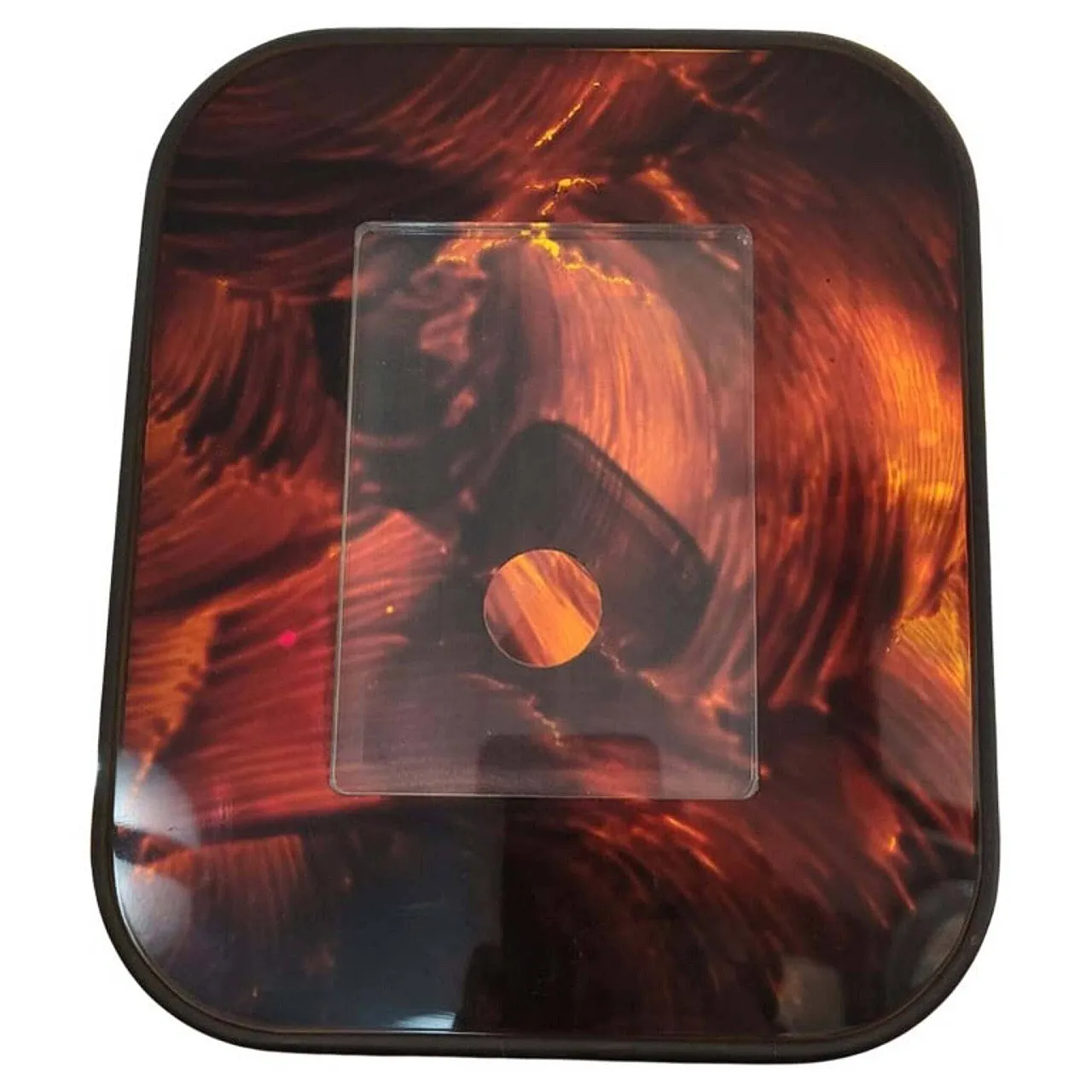 Photo frame Bacchelite Lucite Turtle Effect, Italy, 70s 1