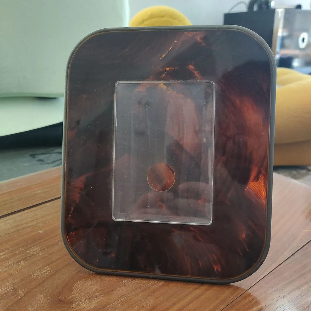 Photo frame Bacchelite Lucite Turtle Effect, Italy, 70s 2