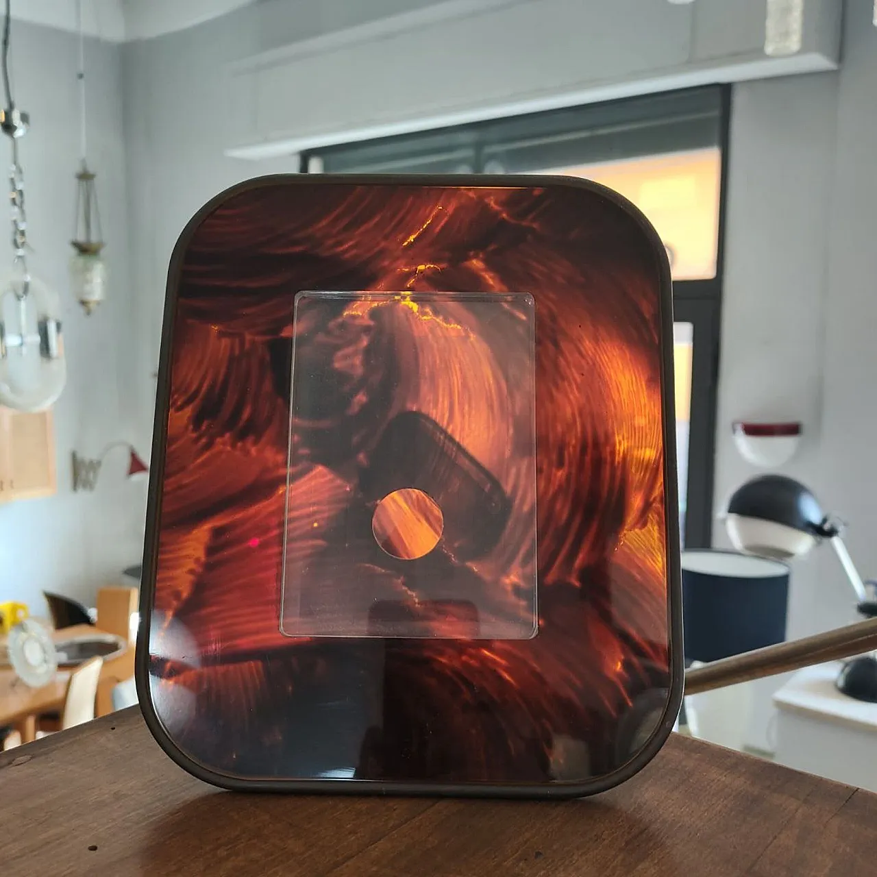 Photo frame Bacchelite Lucite Turtle Effect, Italy, 70s 4
