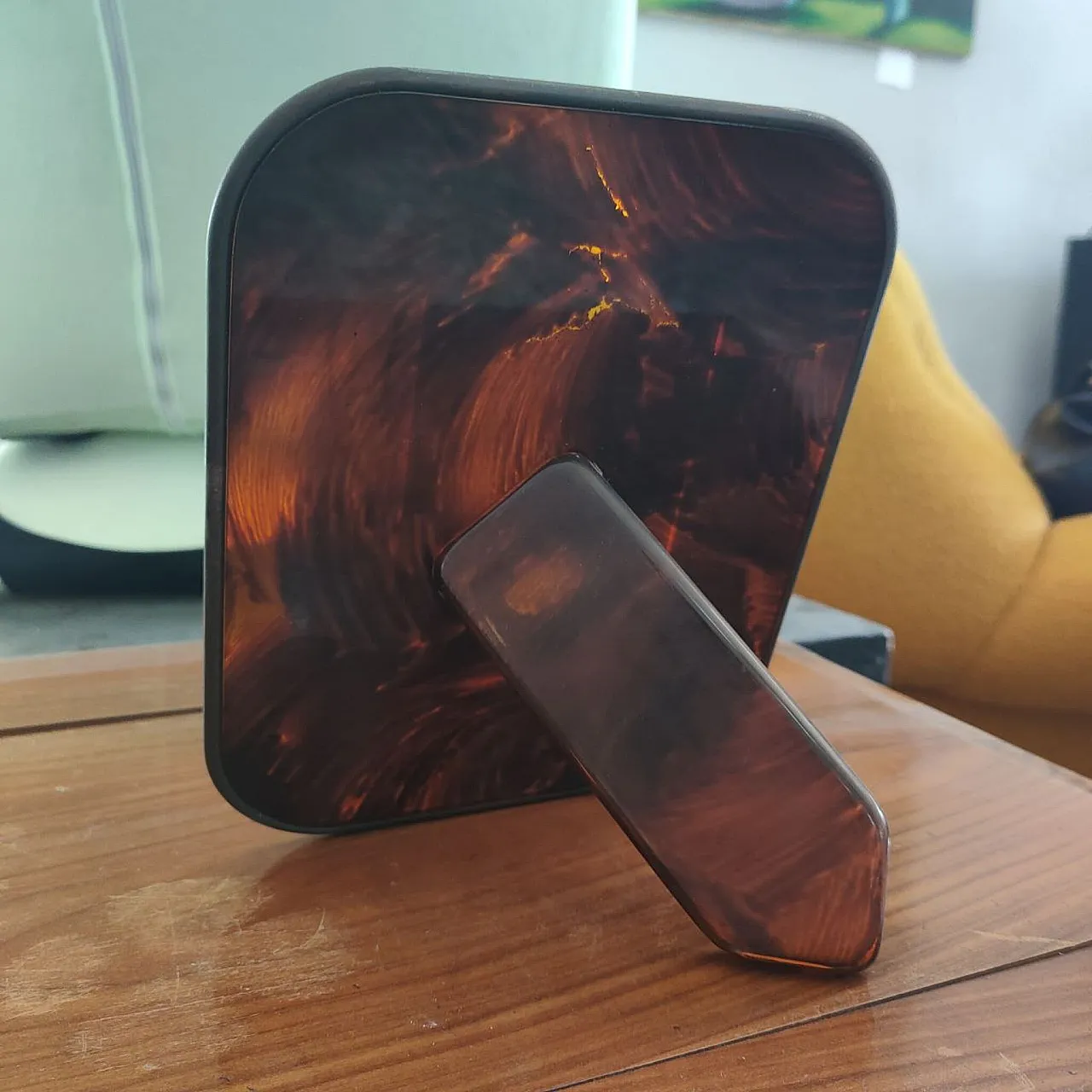Photo frame Bacchelite Lucite Turtle Effect, Italy, 70s 6