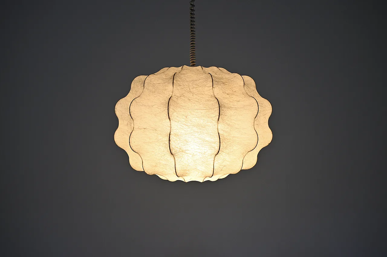 Lampada sospesa bozzolo di Achille e Pier Giacomo Castiglioni per flos, 19 2