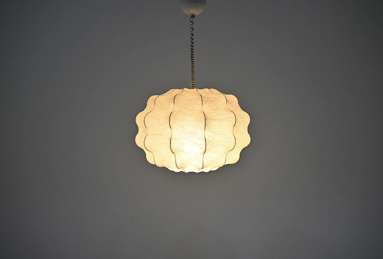 Lampada sospesa bozzolo di Achille e Pier Giacomo Castiglioni per flos, 19 4