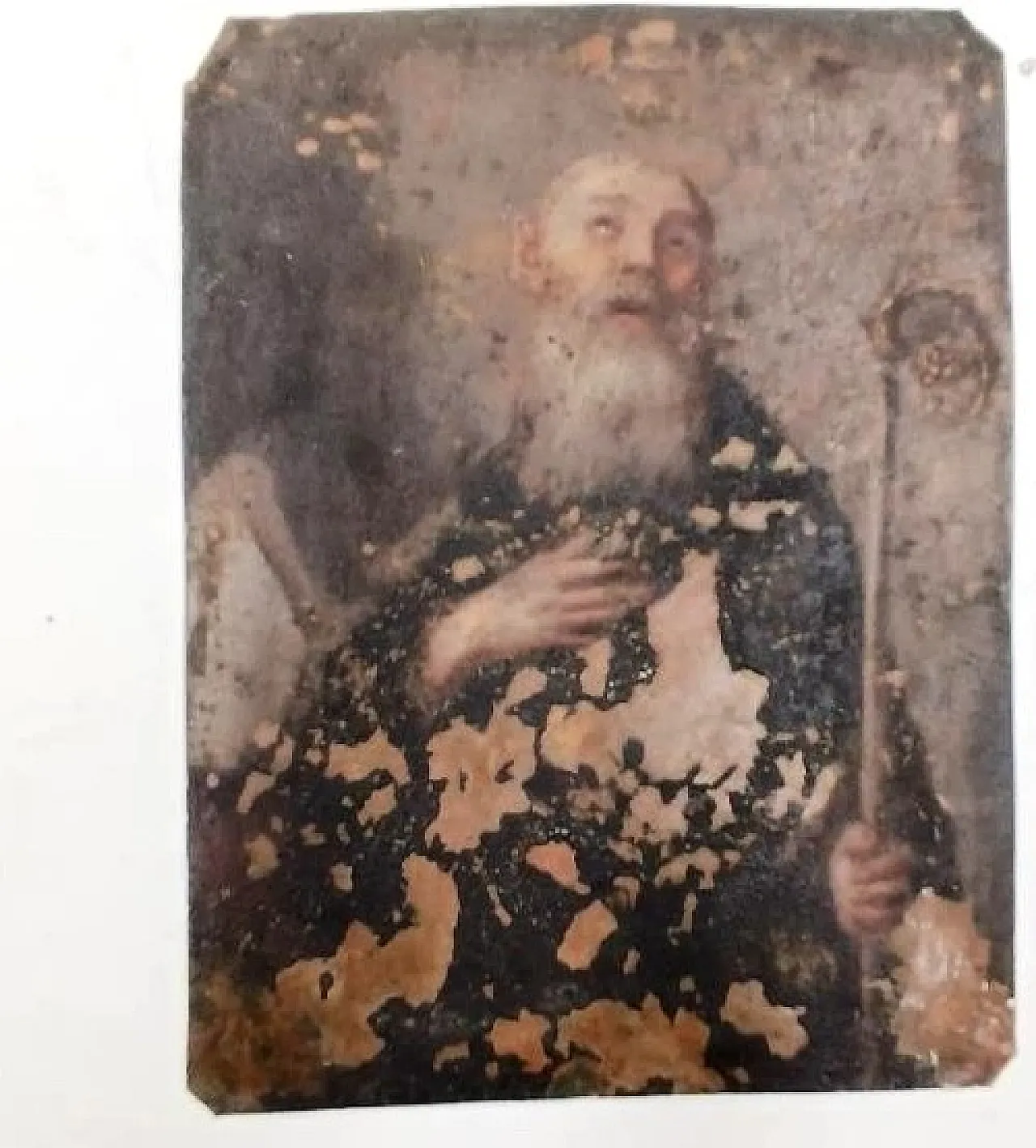 Small painting on copper depicting a saint, 17th century 3