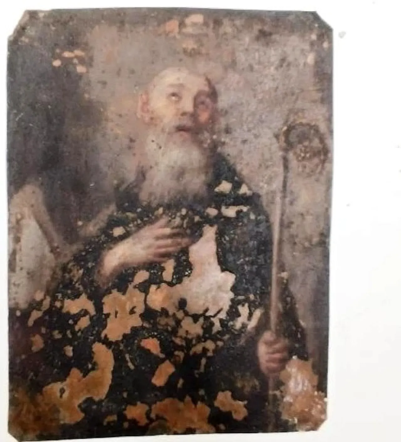 Small painting on copper depicting a saint, 17th century 4