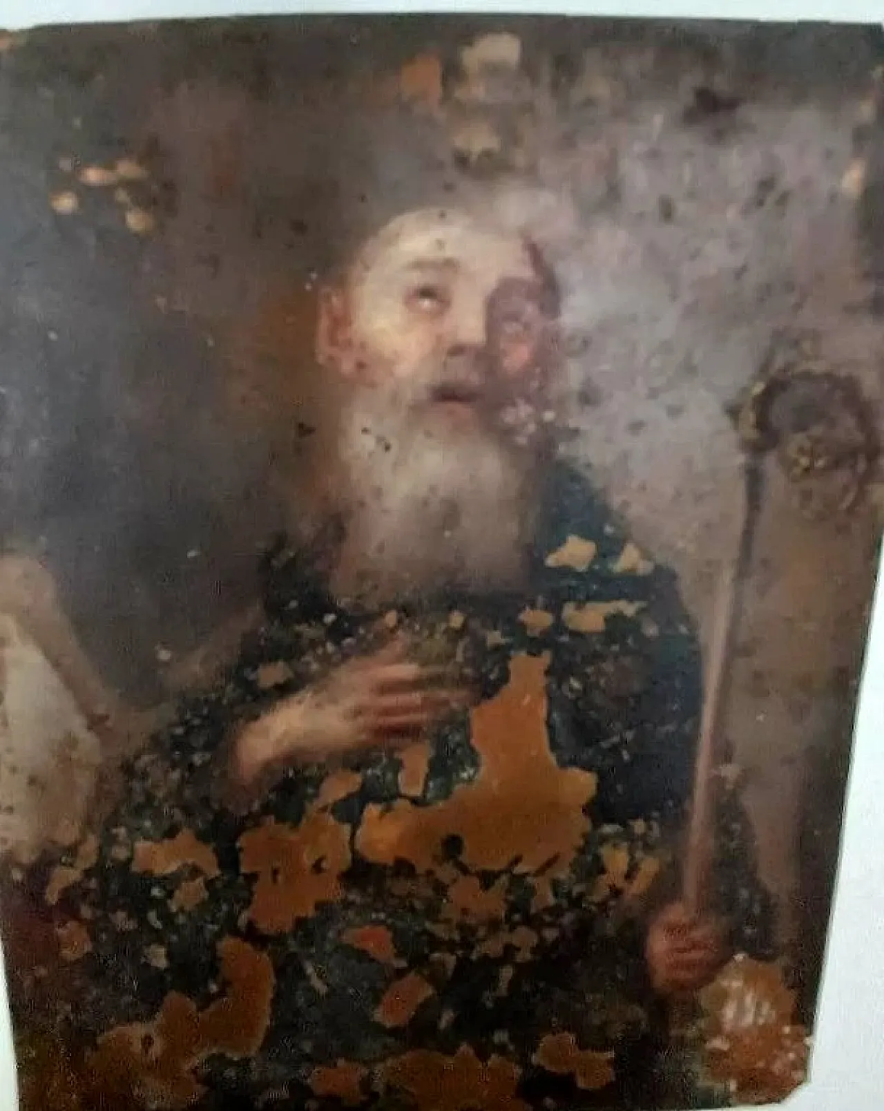 Small painting on copper depicting a saint, 17th century 7