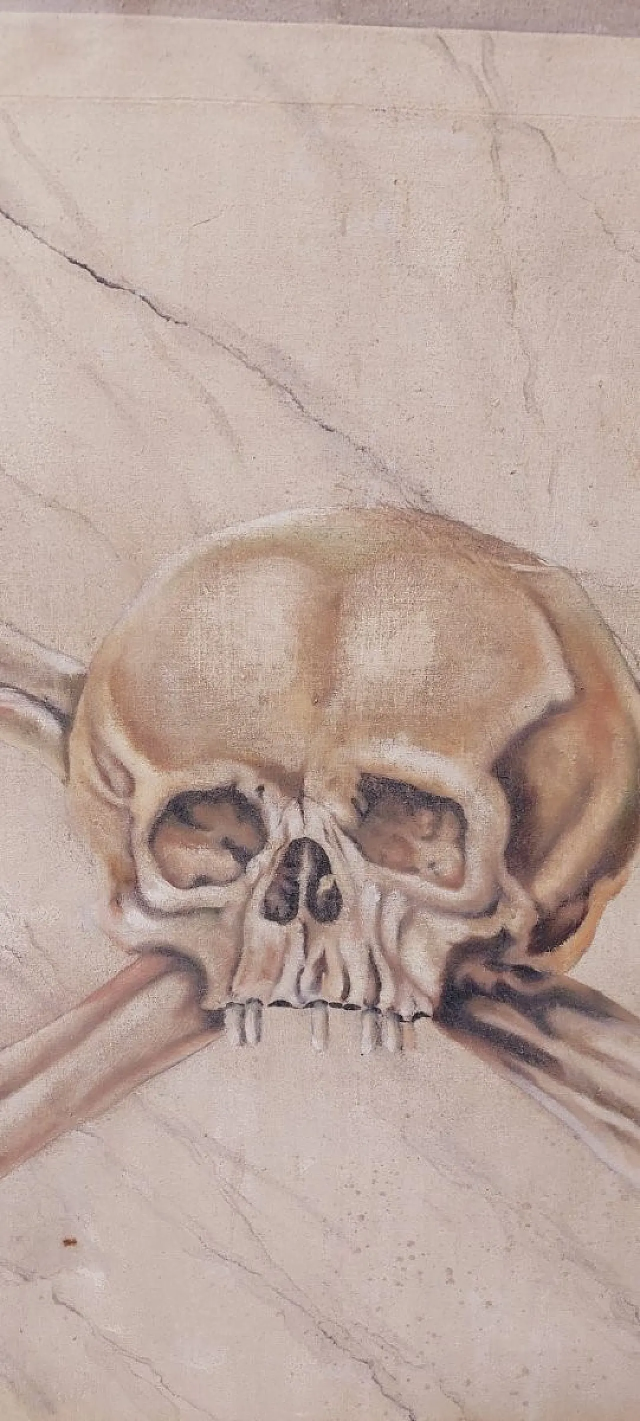 Memento Mori, large tempera painting on canvas, 17th century 4