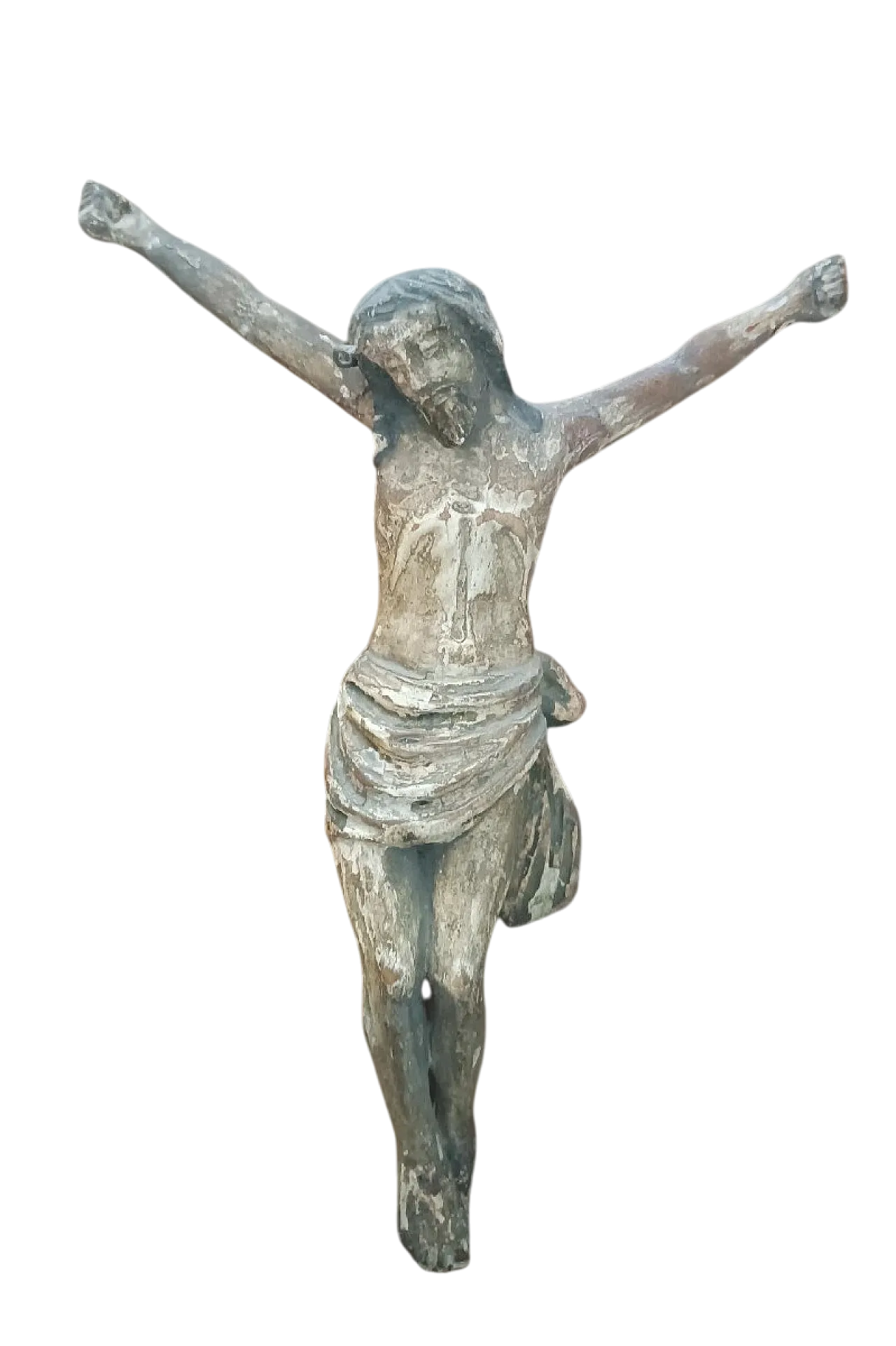 Antique Christ in polychrome wood, 18th century 12
