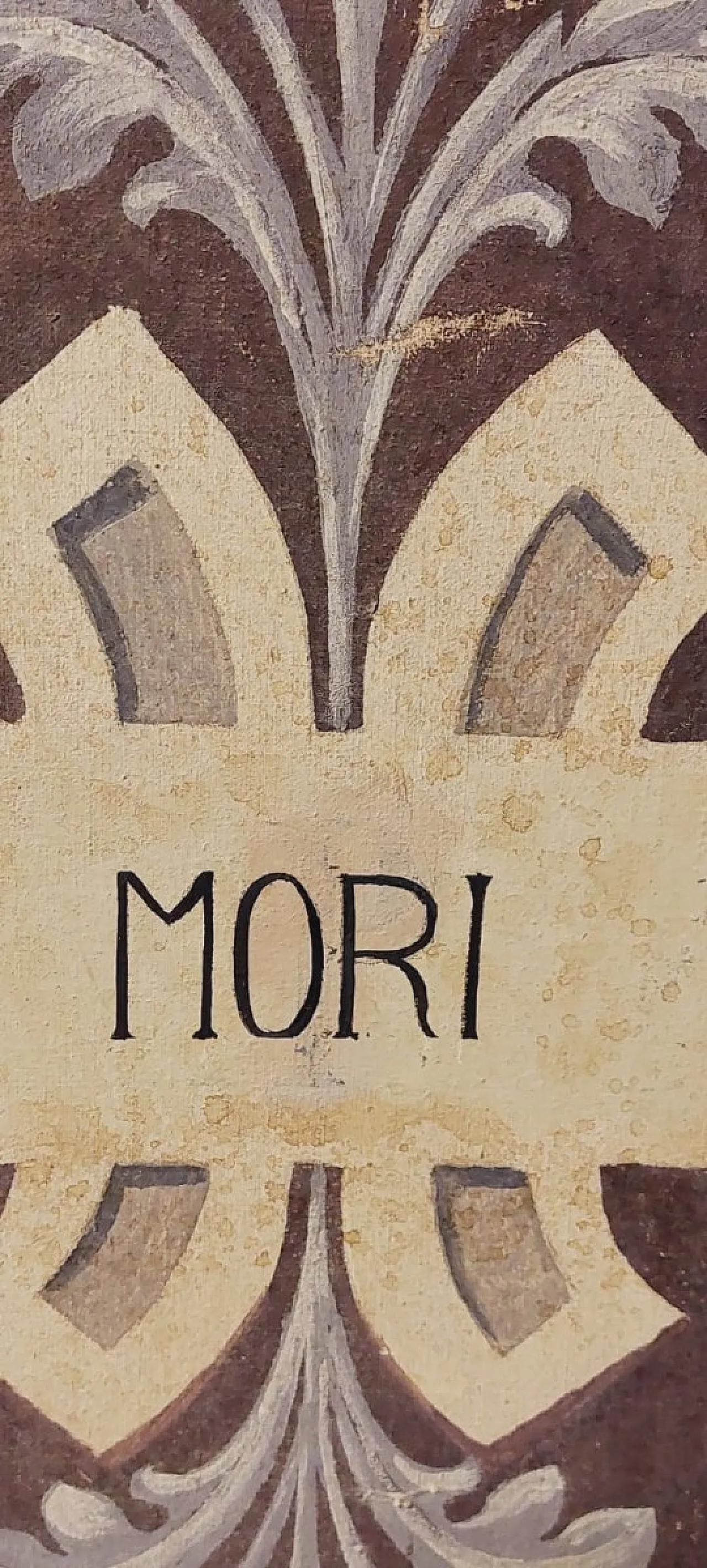 Memento Mori Grande scheletro dipinto a tempera su tela, '600 8