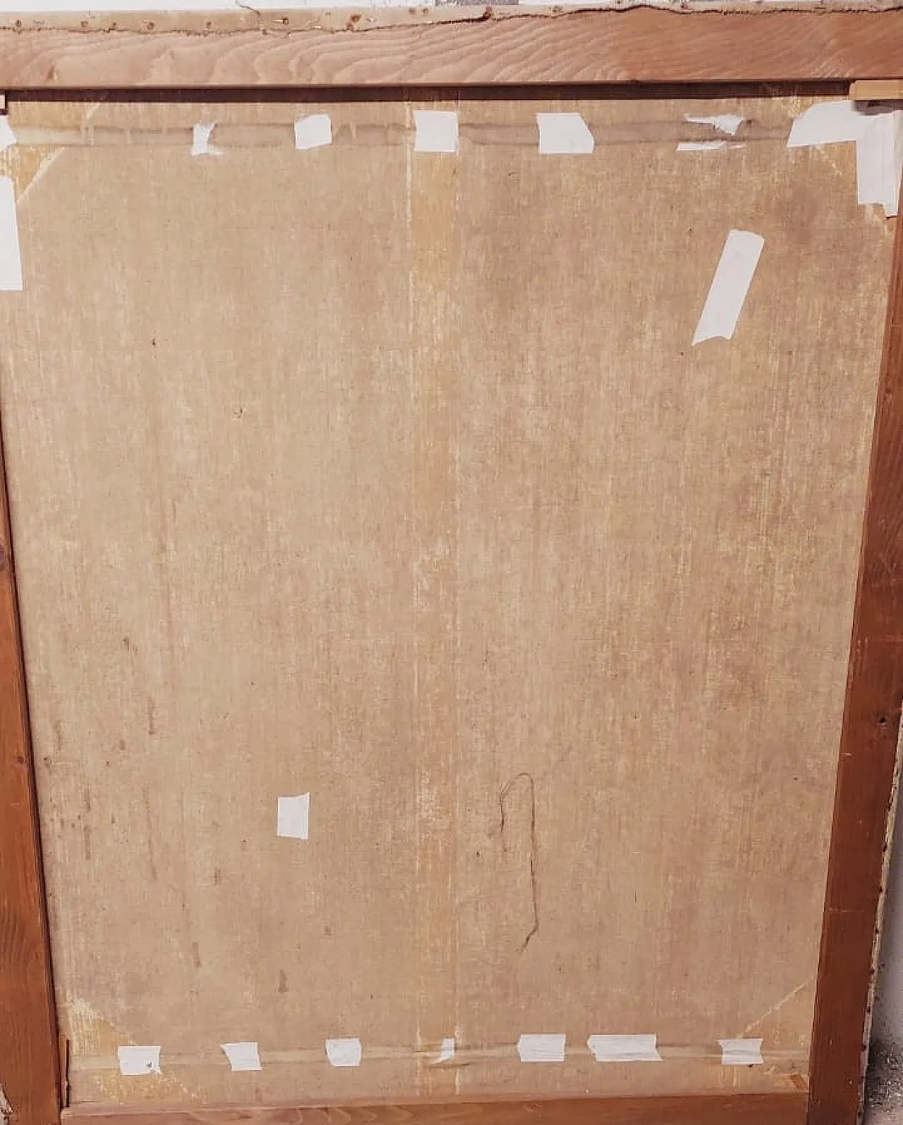 Memento Mori Grande scheletro dipinto a tempera su tela, '600 11