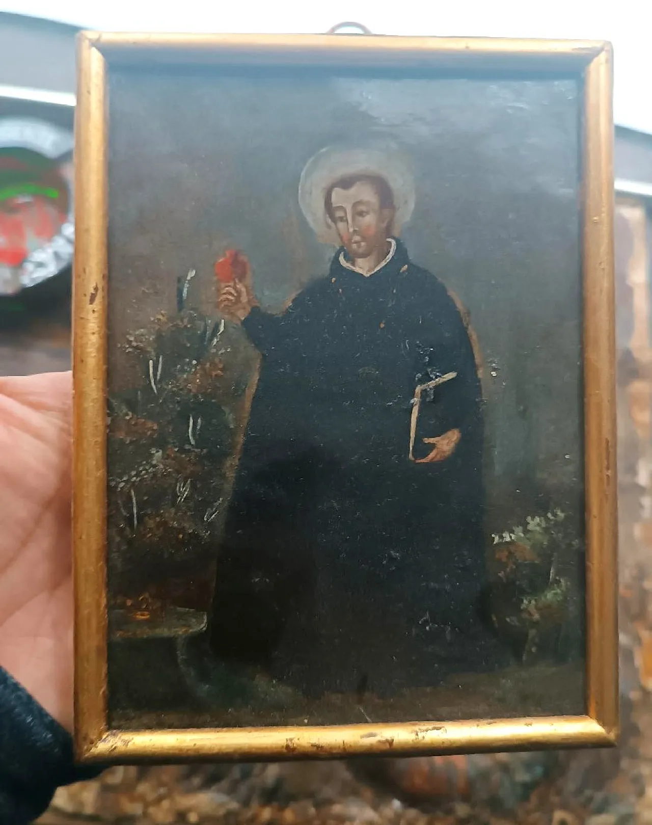Copper painting of a Jesuit saint, 18th century 1