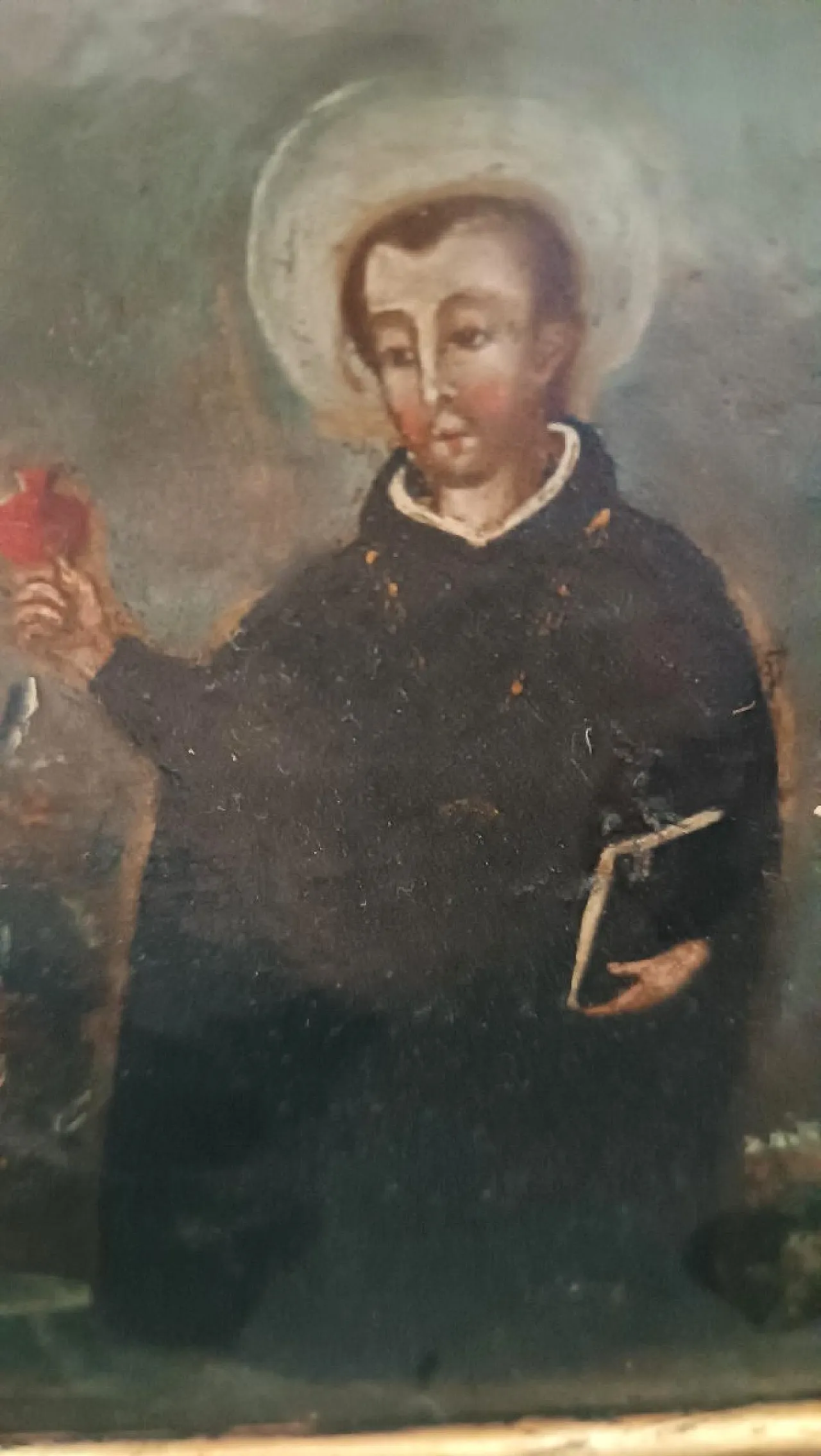 Copper painting of a Jesuit saint, 18th century 5