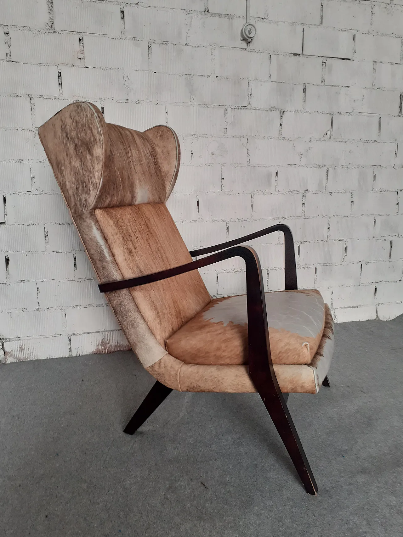 Poltrona pelle cavallino, anni '60 2