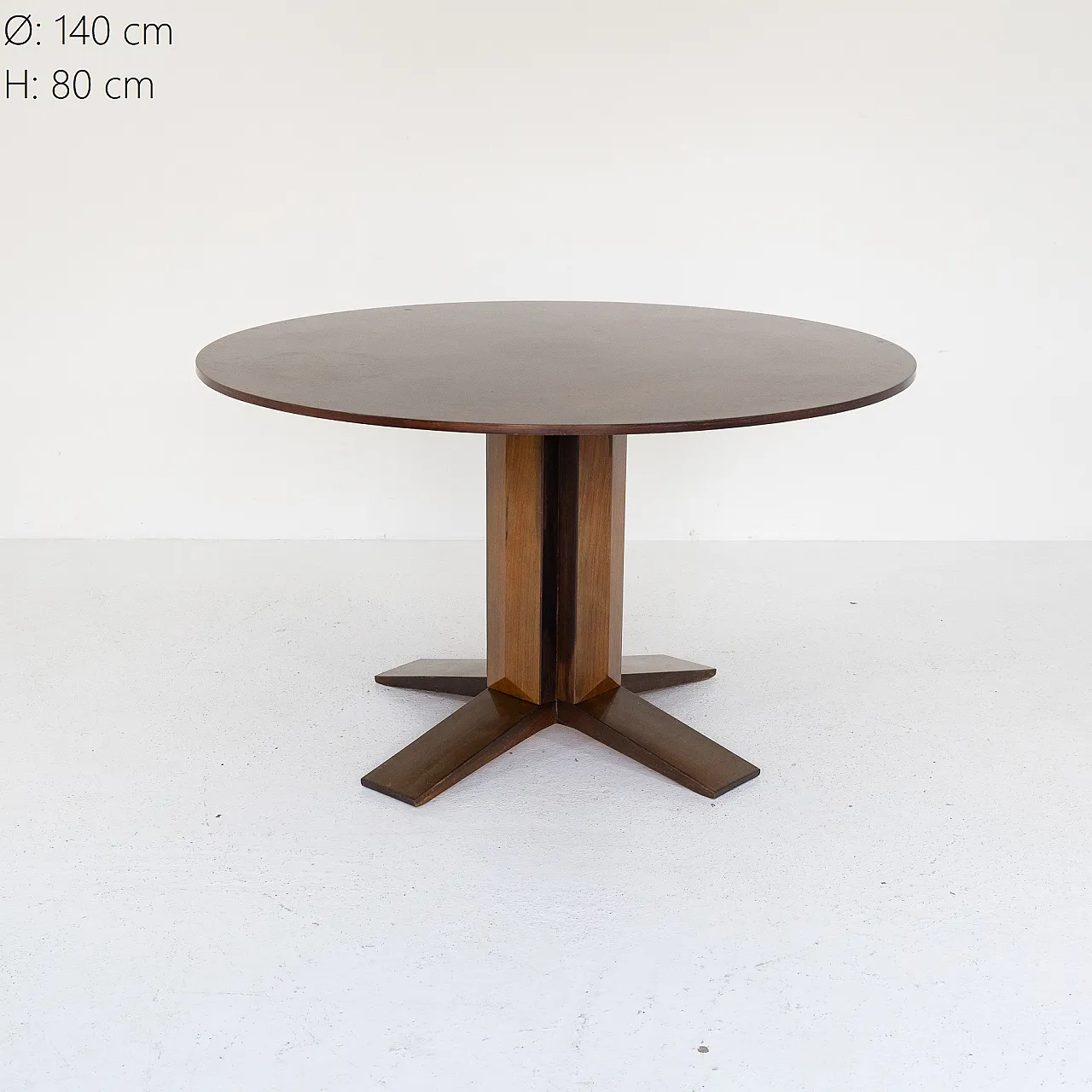 Round table in teak, 1960s 7