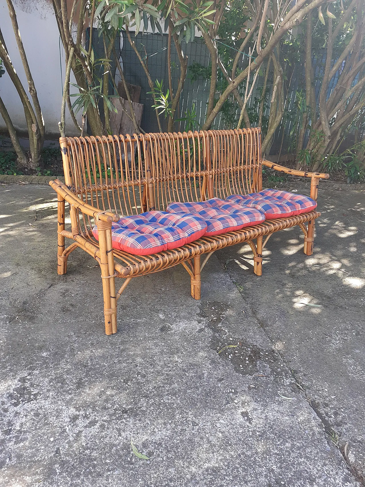 Divano in bambù, anni '70 1