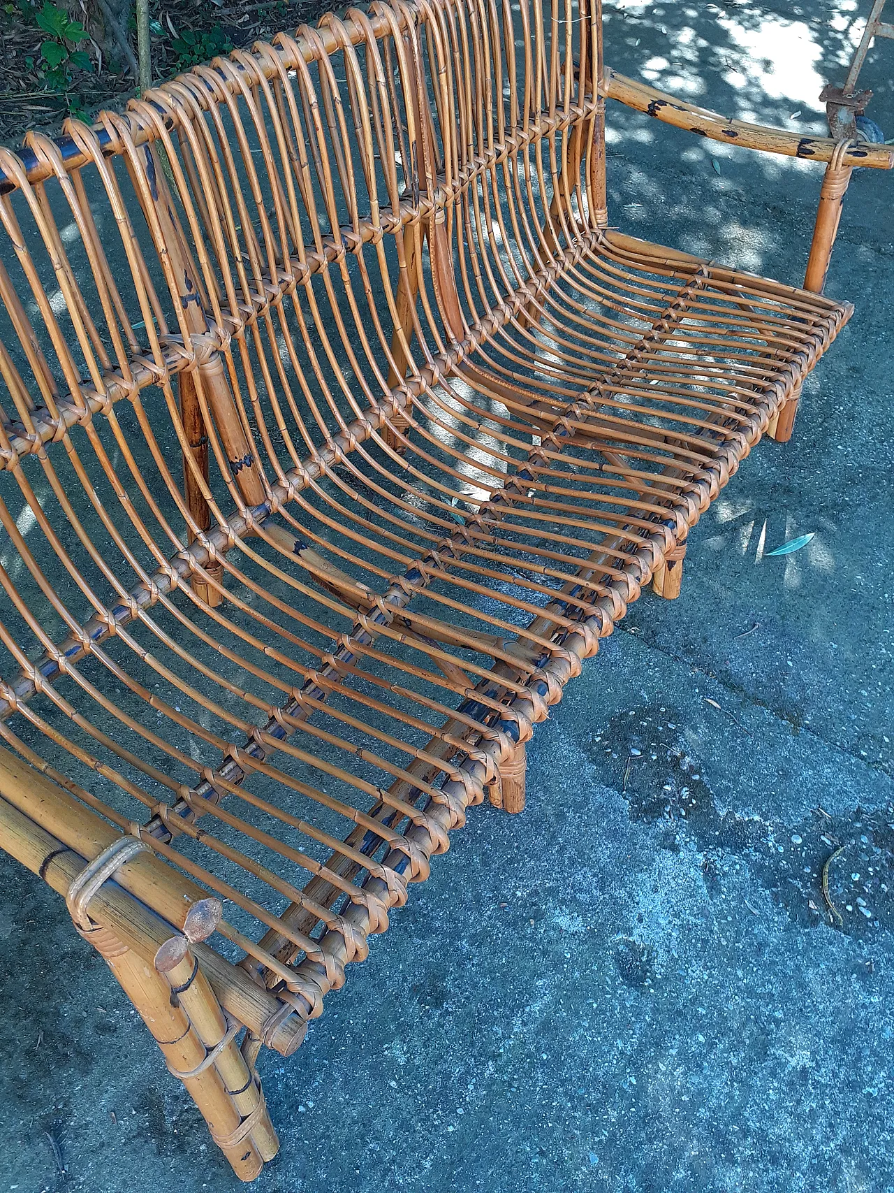 Divano in bambù, anni '70 2