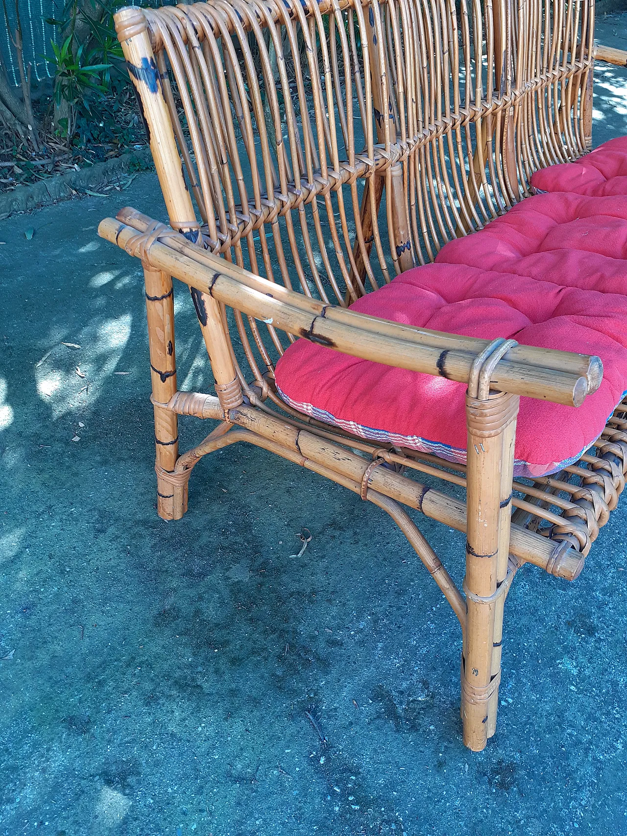 Divano in bambù, anni '70 3