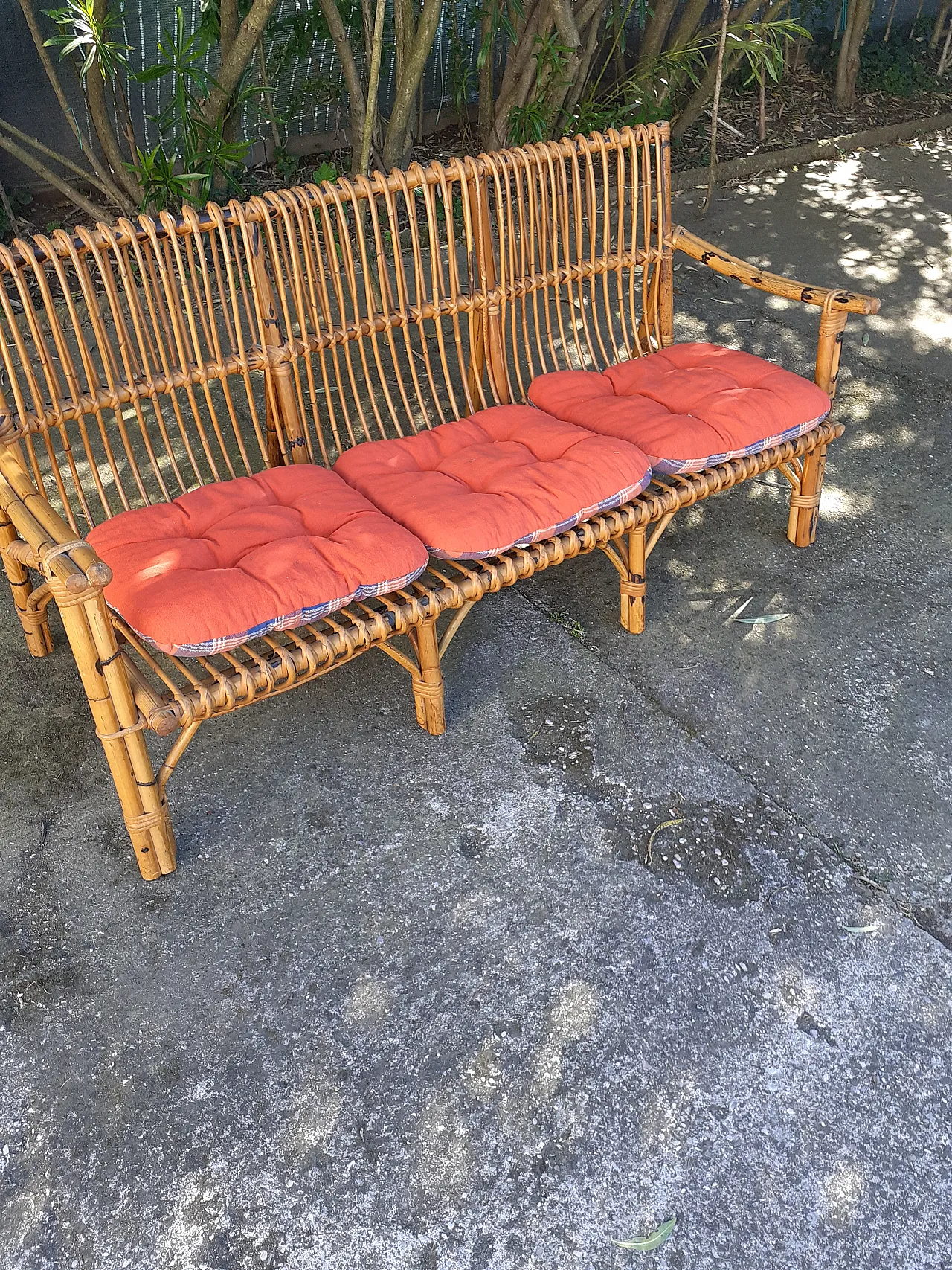 Divano in bambù, anni '70 4