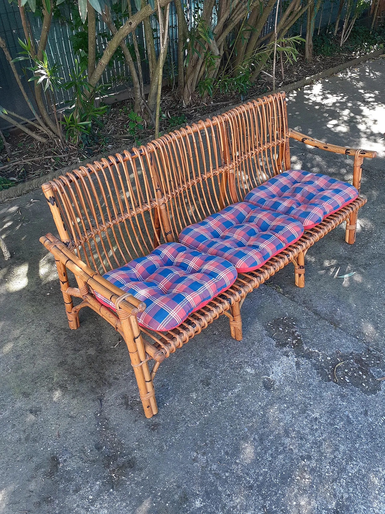 Divano in bambù, anni '70 5