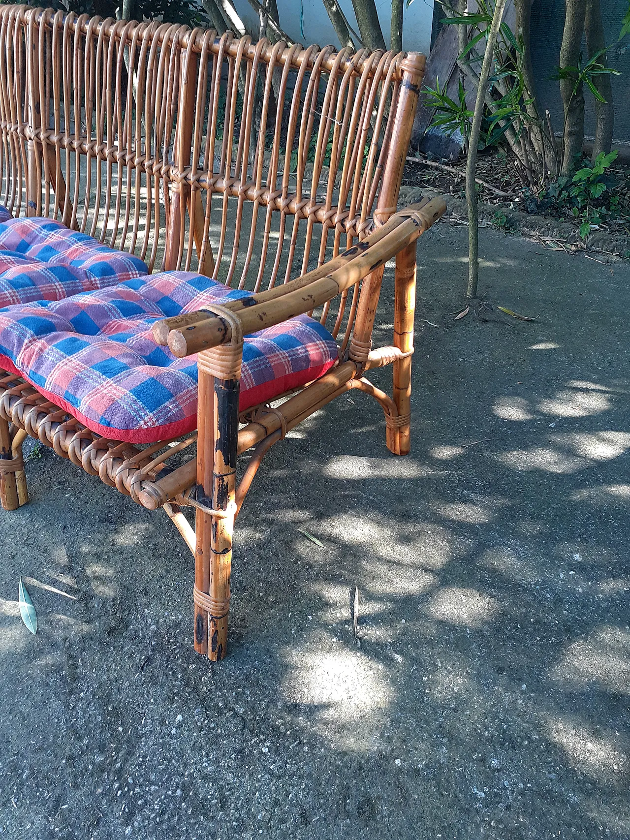 Divano in bambù, anni '70 8