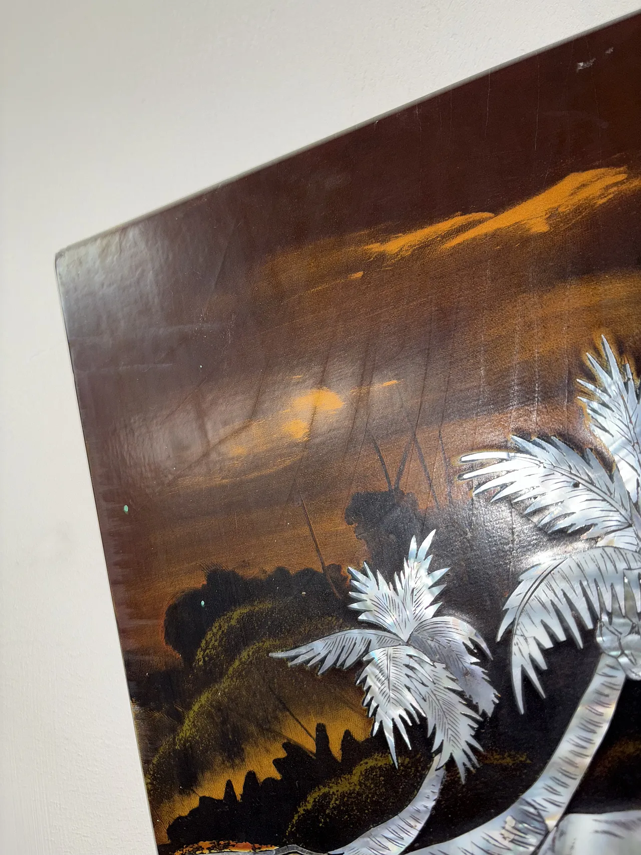 Pannello orientale in madreperla, anni '50 7