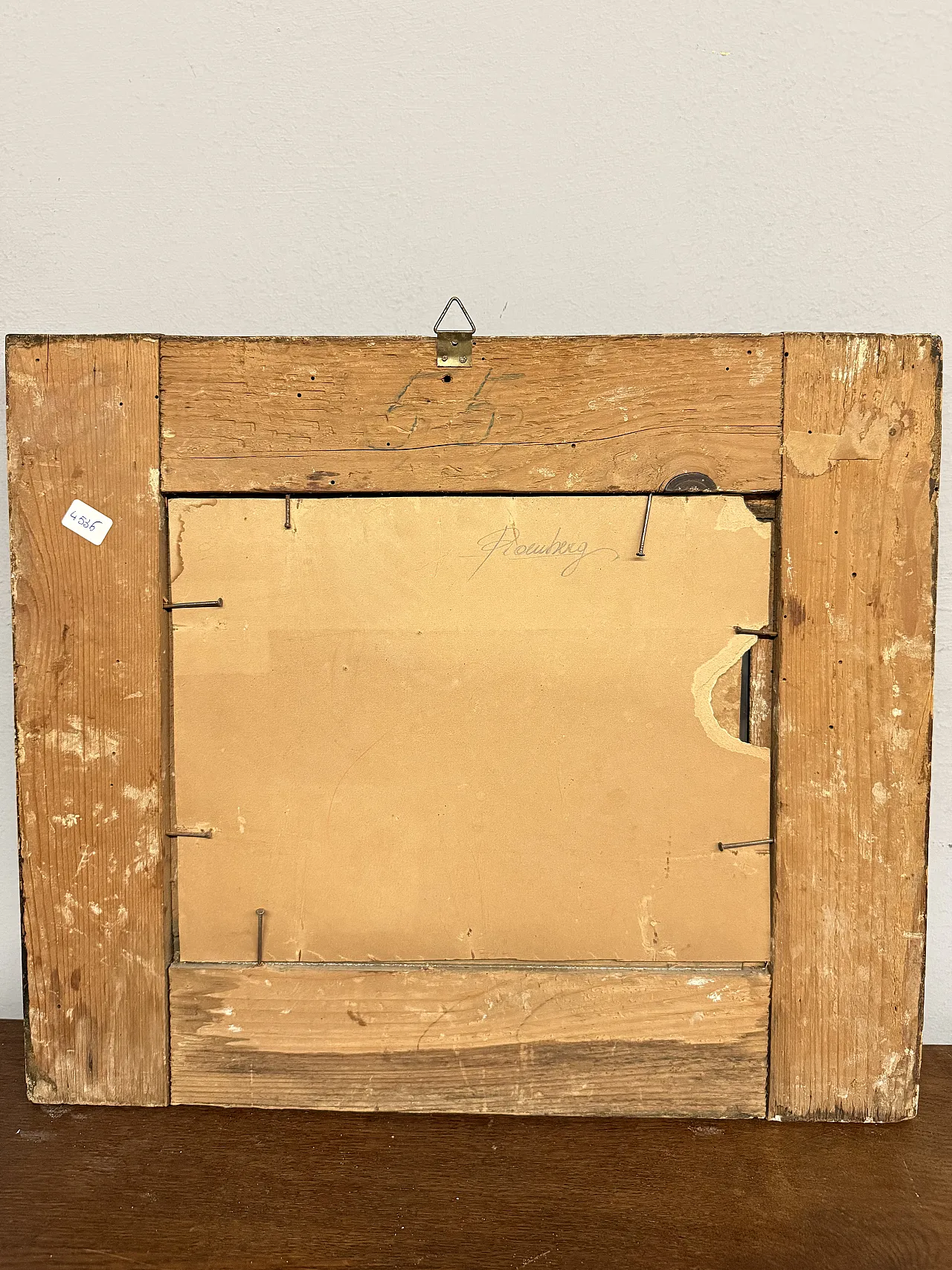 Dipinto ad olio su carta XIX Romberg in cornice, '800 5