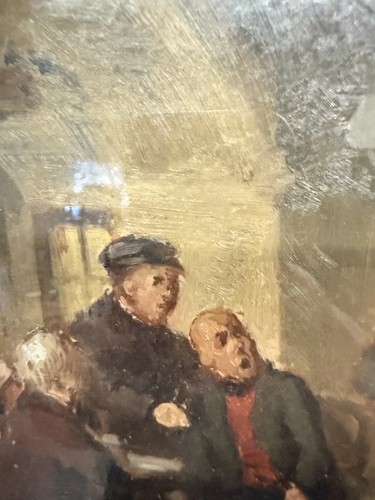 Dipinto ad olio su carta XIX Romberg in cornice, '800 6