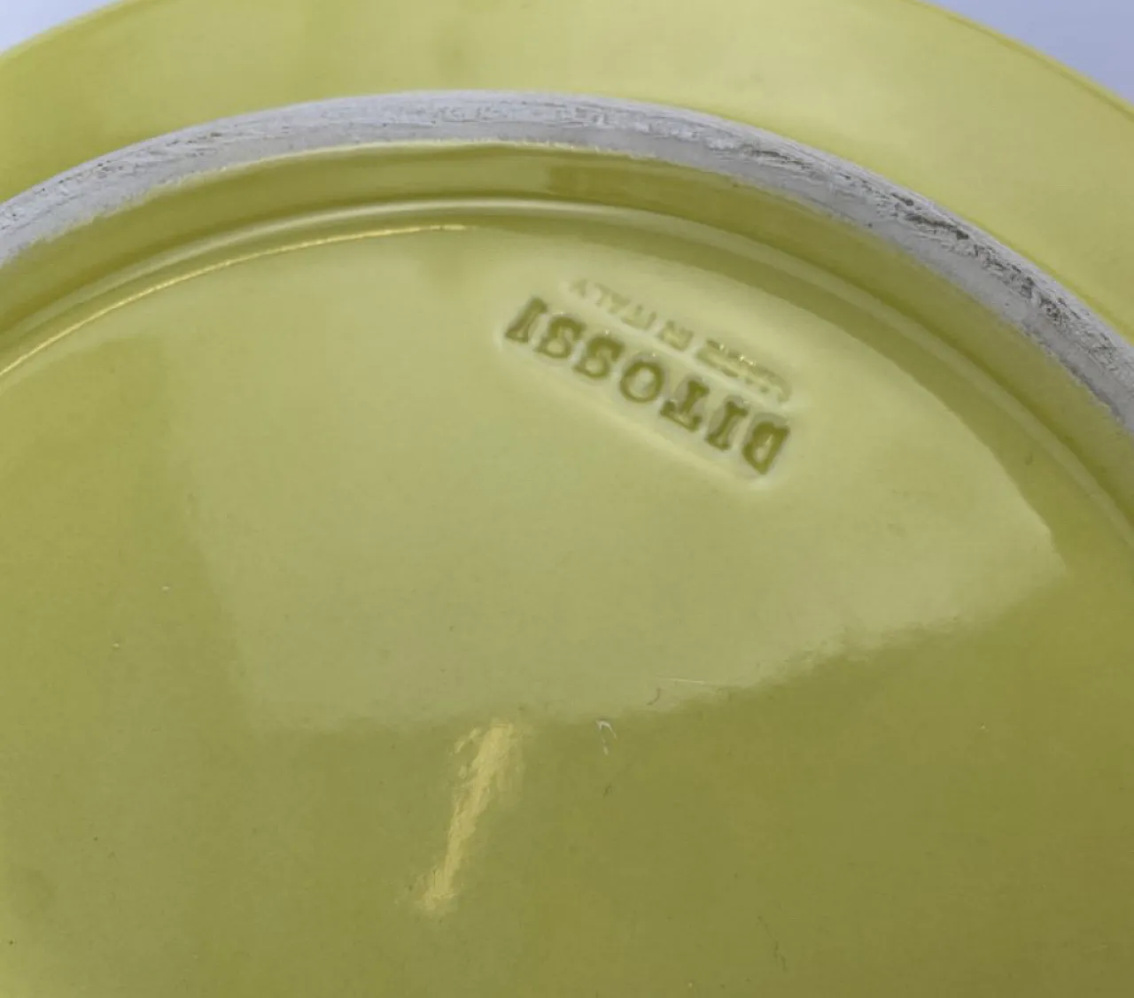 Posacenere Ferrari giallo in ceramica, anni '90 3