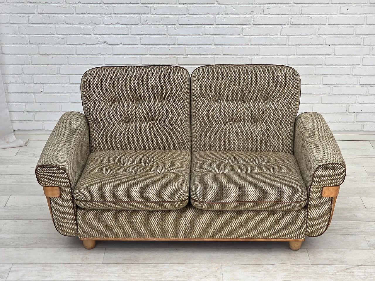 Danish 2-seater sofa wool, 1970s 2