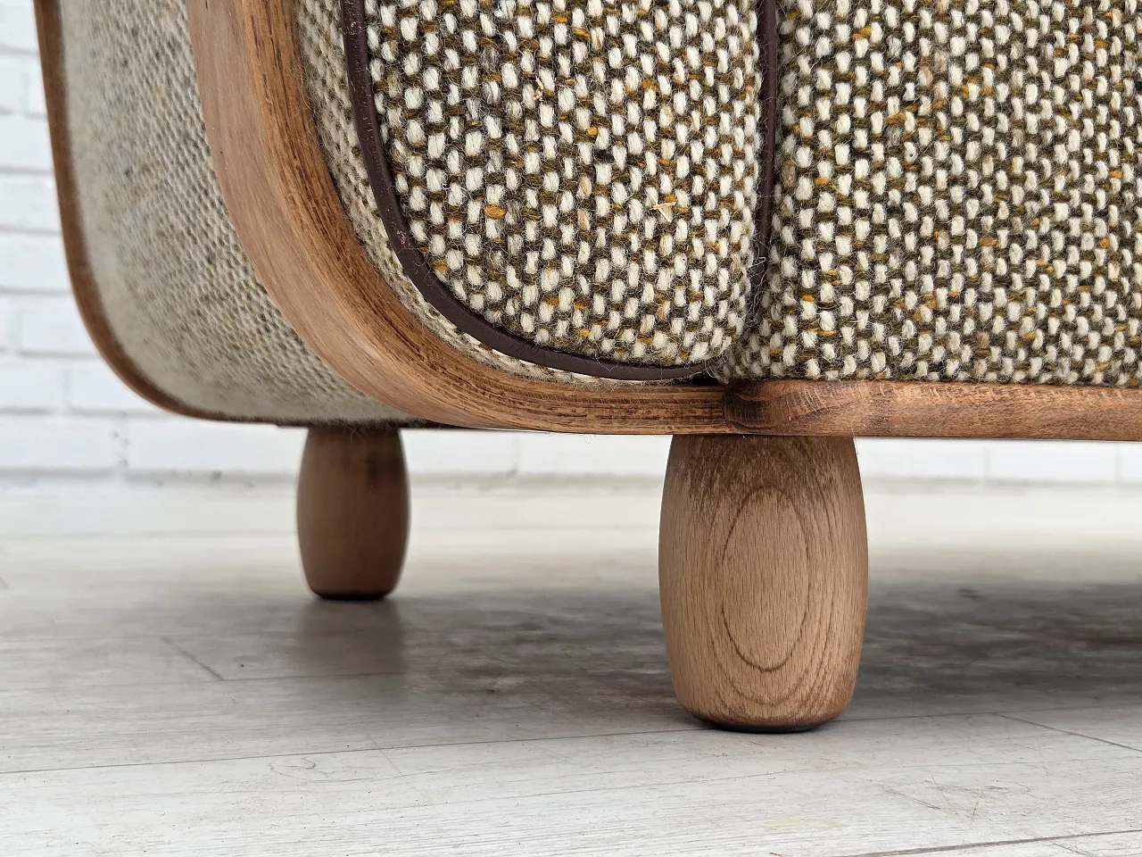 Danish 2-seater sofa wool, 1970s 6