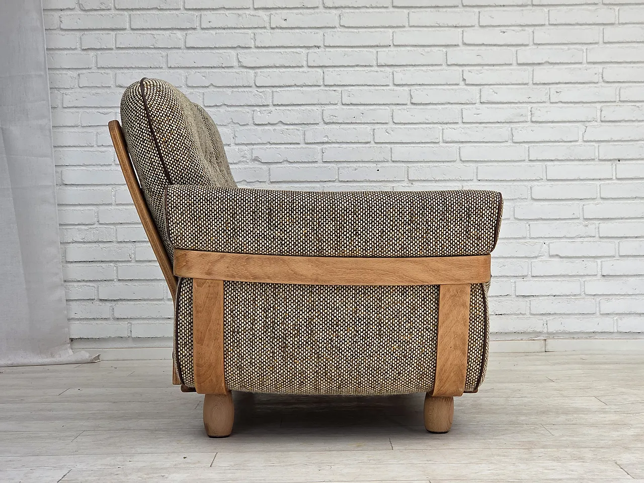 Danish 2-seater sofa wool, 1970s 9