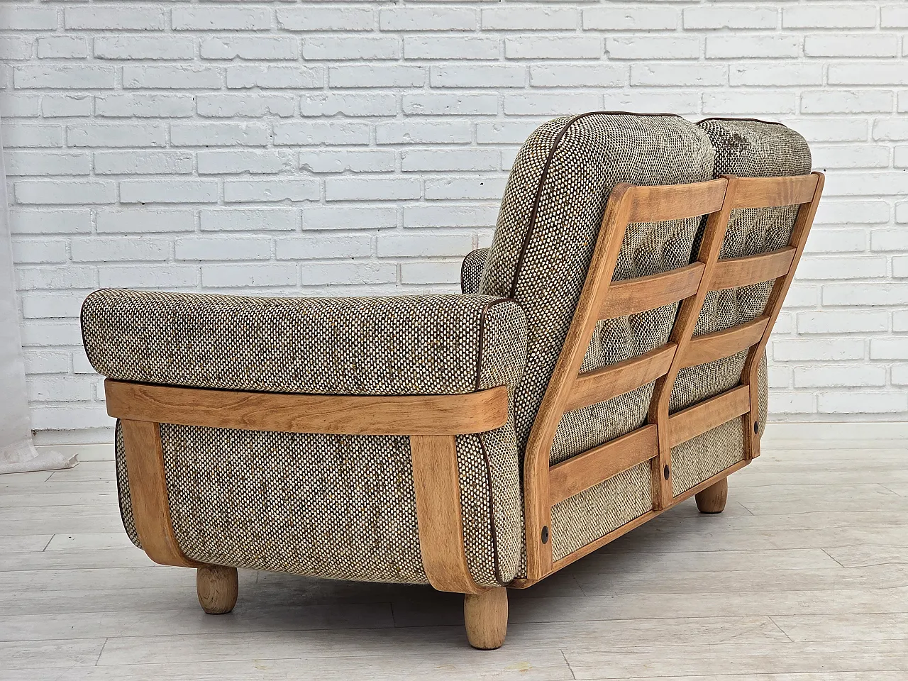 Danish 2-seater sofa wool, 1970s 12