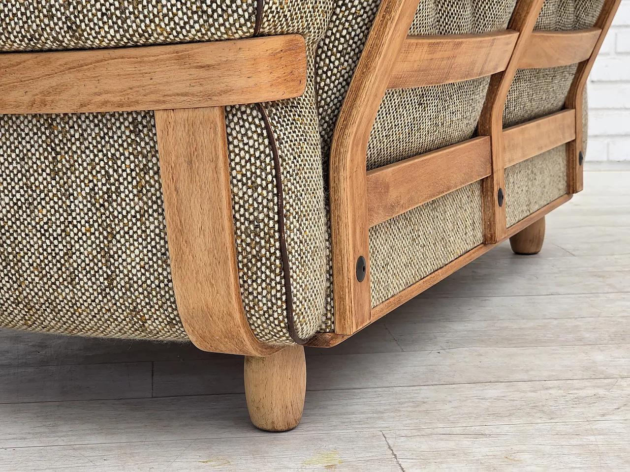 Danish 2-seater sofa wool, 1970s 13