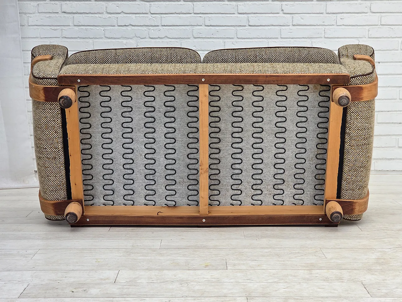 Danish 2-seater sofa wool, 1970s 15