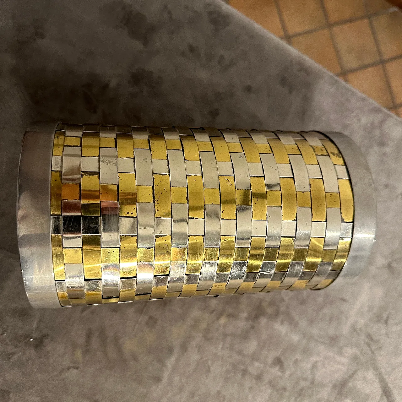 Brass and silver wine cooler by Romeo Rega, 1970s 6