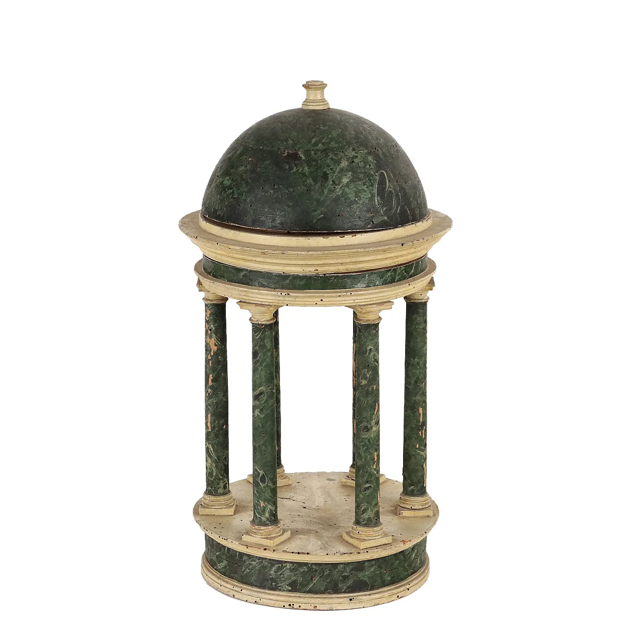 Tempietto in legno patinato e laccato, '700 1