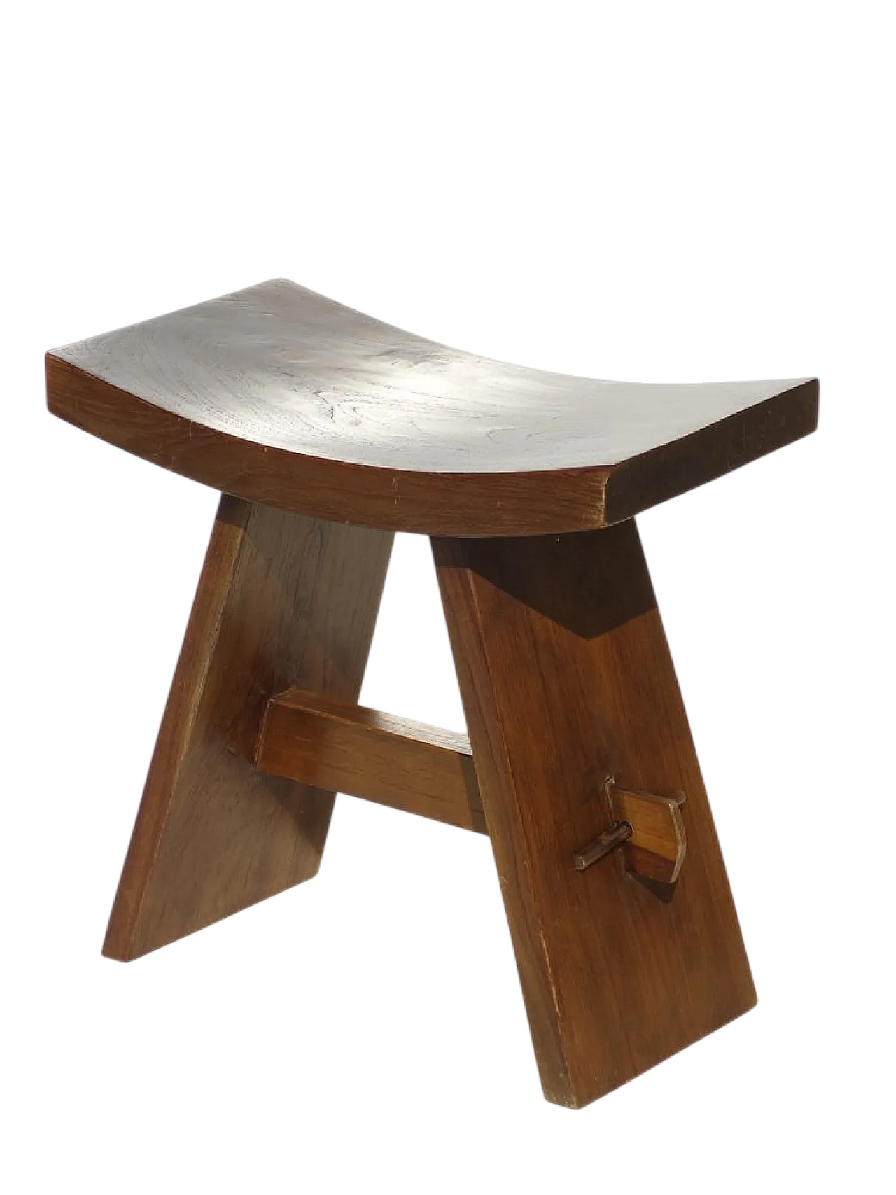 Sgabello in legno giapponese, anni '70 5