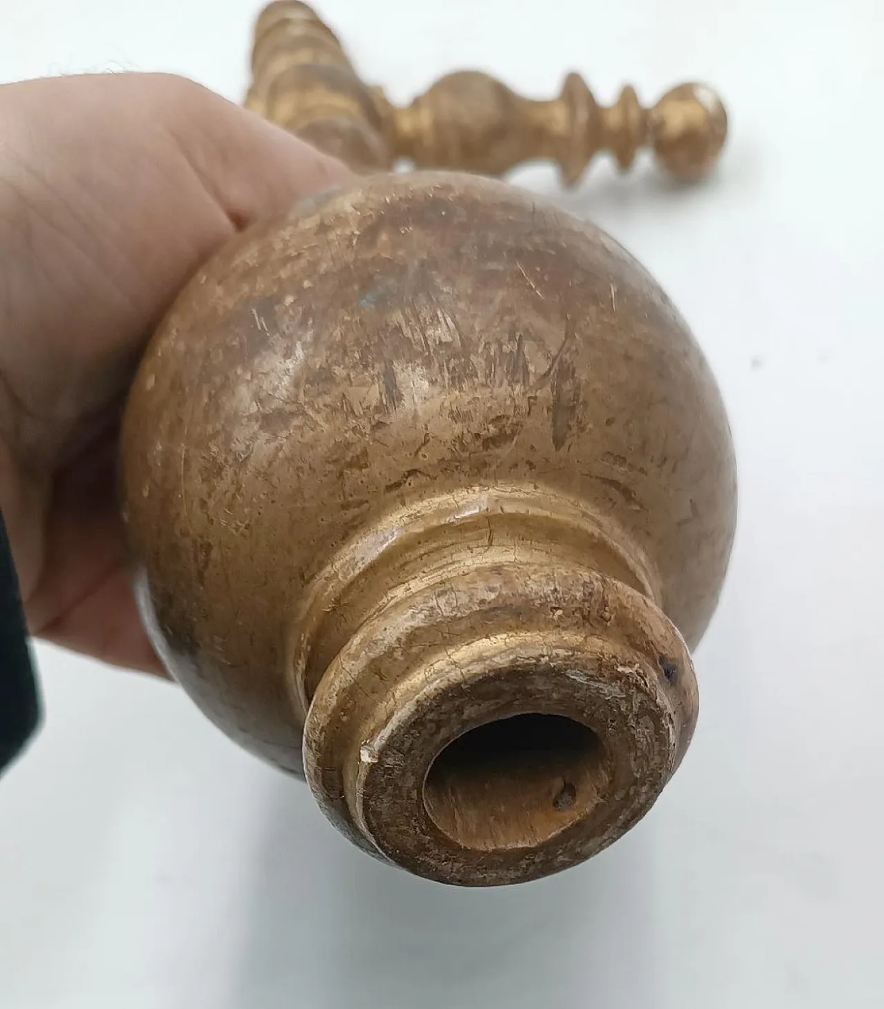 Large processional cross in gilded wood, 17th century 10